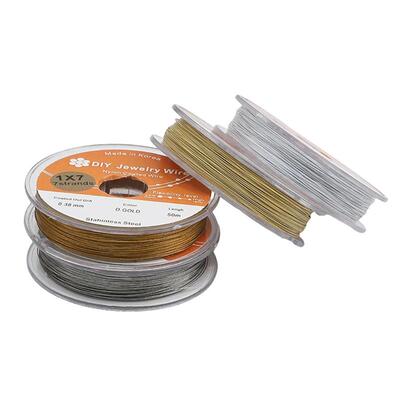 0.3-1mm Stainless steel wire Beading Rope Cord Fishing Threa