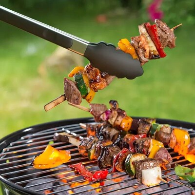 3 Size Available Heavy Duty Stainless Steel Kitchen Tongs wi