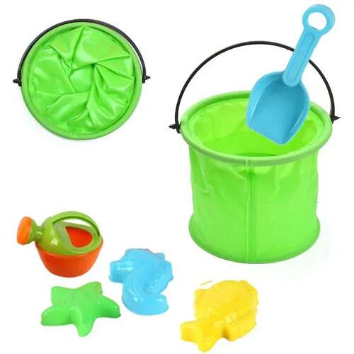 Beach Sand Toy Play Bucket Toy Folding Collapsible Bucket Ga