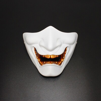 Game Half Face Airsoft Oni Mask