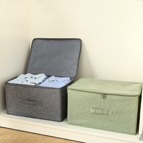 Clothes storage box fabric covered storage box clothing