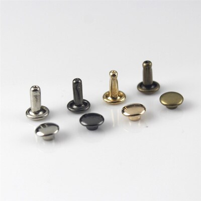 100sets 6/8mm Metal Double Cap Rivets Studs Round Rivet for