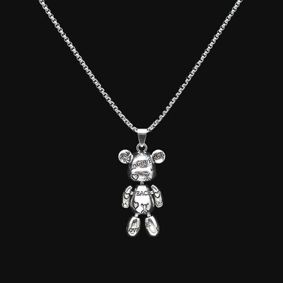 Fashion Stainless Steel Violence Bear Limbs Movable Bear Pen