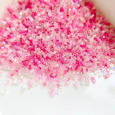 1000pcs 1.3*1.6mm DB Transparent Inside Dyed Glass Beads 11/