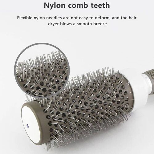 Round Rolling Hair Brush Comb Boar Bristle Wet Curly Straigh