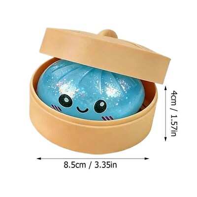 Glitter Steamed Bun Squishy Toy  Cute Dumpling Sensory Fidg