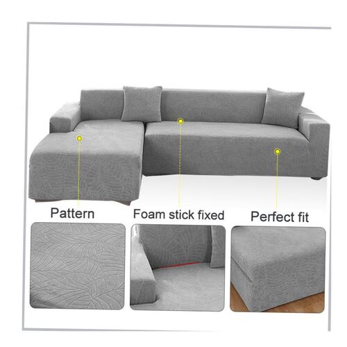 Waterproof L Shape Corner Sofa Cover 1/2/3/4 Seaters Jacquar
