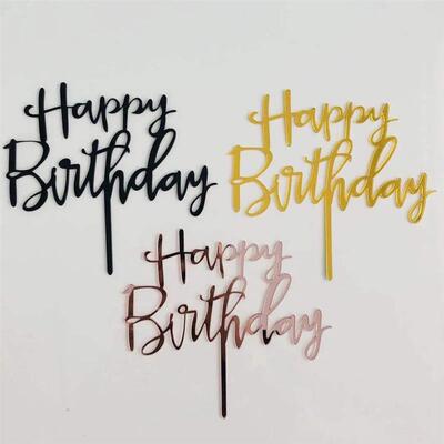 New happy birthday cake topper Baking Dessert cake Insert