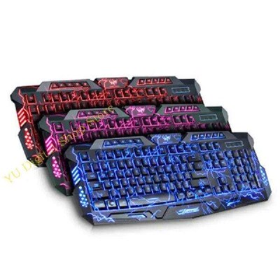 96BA Crack Pattern LED Illuminated Tricolor Backlight