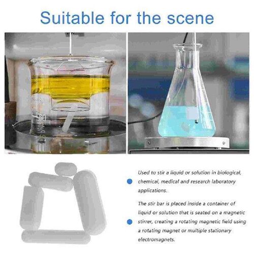5 Pcs Magnetic Stirrer Cylindrical Stirring Bar Practical