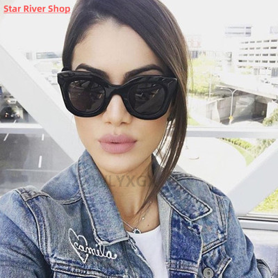 Luxury Rectangle sunglasses women brand designer retro  cat