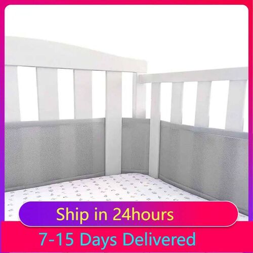 Baby Breathable Mesh Crib Liner  Fits Full-Size Four-Sided S