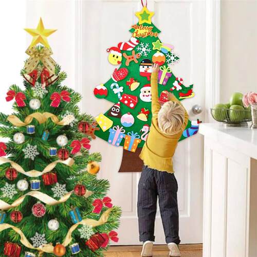 DIY Felt Christmas Tree Merry Christmas Decorations For Home