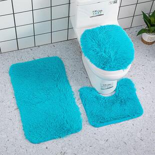3pcs/set Toilet Carpet bathtub Floor Mat closestool Plush