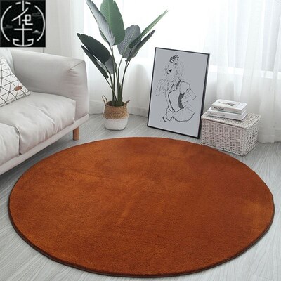 Round Fluffy Area Rug for Bedroom Soft Shaggy Carpet Circle