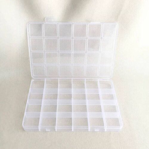 Practical 24 Grid Compartment Plastic Transparent Storage Bo