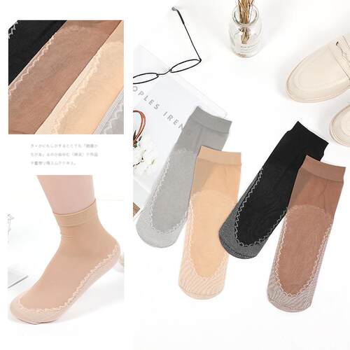 5 Pairs/Lot Velvet Silk Womens Socks Cotton Bottom Soft Non
