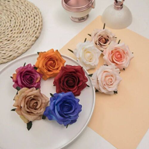 50PCS/lot Artificial Rose Flower Head 7CM European Retro