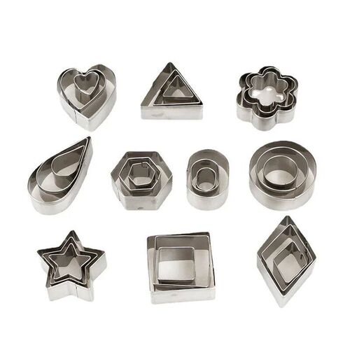 30Pcs/box Stainless Steel Sugar Biscuit Press Stamp Embosser