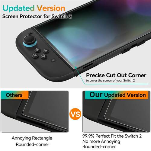 Screen Protector Tempered Glass for Switch Nintendo 2 Model