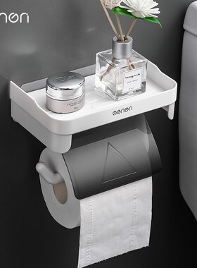 Toilet tissue box roll paper holder without punching holes