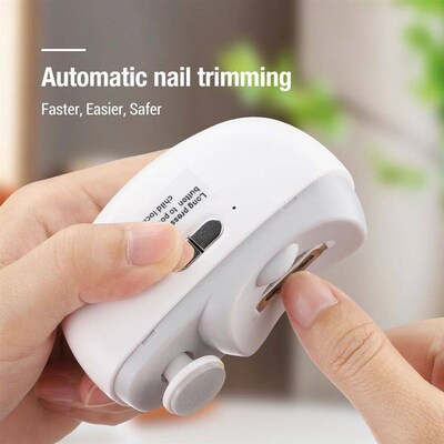 Electric Nail Clippers Automatic Anicure Trimmer With Light
