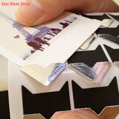 24pcs Scrapbook For Photos Vintage Corner Kraft Paper Sticke