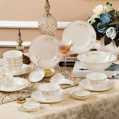 Dishes Set Household Jingdezhen Ceramic Tableware Activity G