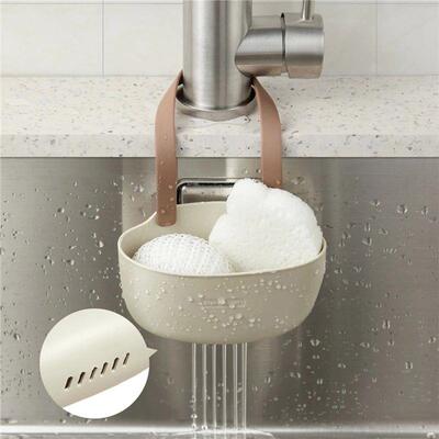 Kitchen Sink Holder Hanging Drain Basket Drain Rack Soap Spo
