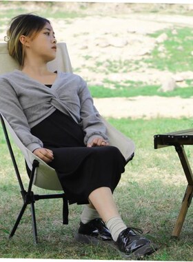 Outdoor portable folding chair Moon back camping space chair