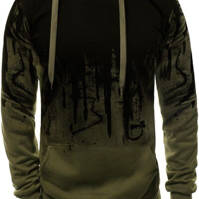 Mens 2025 AutumnWinter Splashed Ink Printed Casual Fashion H