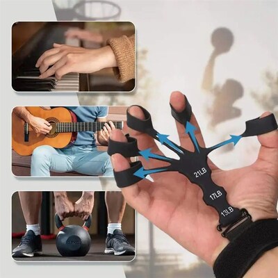 Silicone Finger Gripster Grip Exerciser Finger Strengthener