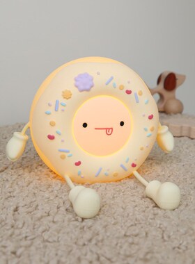 Donut Night Lamp  甜甜圈小夜灯 拍打感应 延时关灯 手机支架