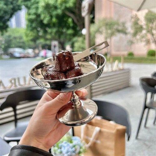 Stainless Steel Ice Cream Cup Snack Dish Kitchen Salad
