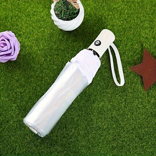 1pc-Korean Transparent Umbrella Folding Automatic Open And C