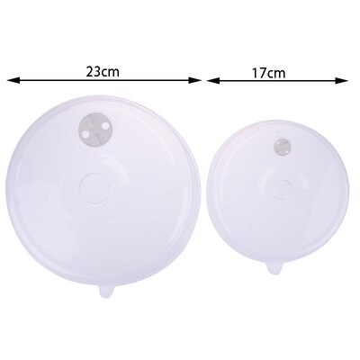 New 1pcs Plastic Microwave Food Cover Clear Lid Safe Vent Ki
