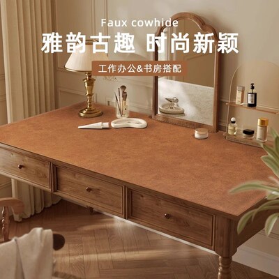 Double sided table mat leather office desktop pad computer
