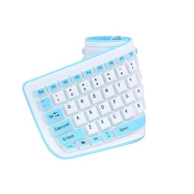 New Portable Silent Foldable Silicone Keyboard USB Wired Fle