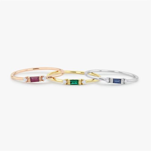 Thin Dainty Stacking Rings For Women Elegant Mini 3 Color Cr