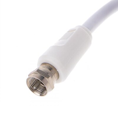 2018 9.5mm White 90 Degrees Male To F Type Male Coaxial TV S