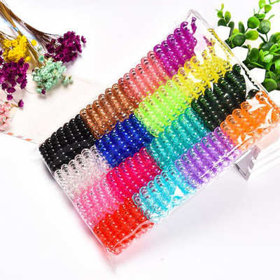 10PCS/Lot New 3.5cm Small Telephone Line Hair Ropes Girls Co