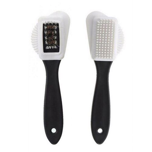 3 Side Cleaning Shoe Brush Plastic S Shape Shoe Cleaner For