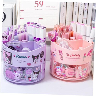 Sanrio Anime Rotating Pen Holder Kuromi Melody Cinnamoroll K