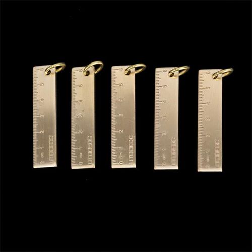 1PCS Outdoor Camping Tools Ruler Brass Scale Portable Vintag