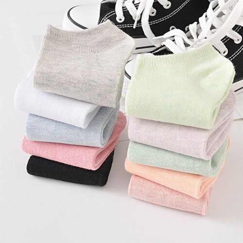 10pcs=5Pairs/lot Ankle Socks Womens Female Girls Soft Cotton