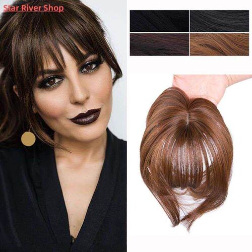 Gres Synthetic Hair Fringe Clip Bangs Straight Fake Hair Pie
