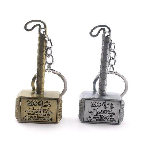 Movie Thor Hammer Keychain Mjolnir Hammer Bottle Opener Key