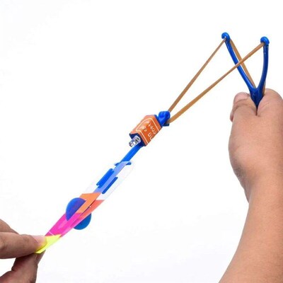 Led Light Arrow Helicopter Slingshot ejection Flying Toy  Ki