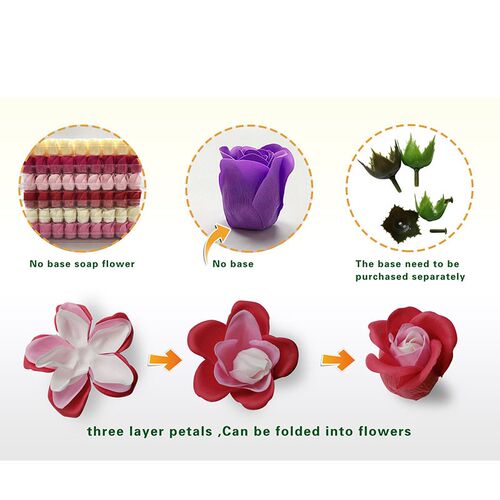 81Pcs/lot Rose Bath Body Flower Floral Soap Scented Rose Flo