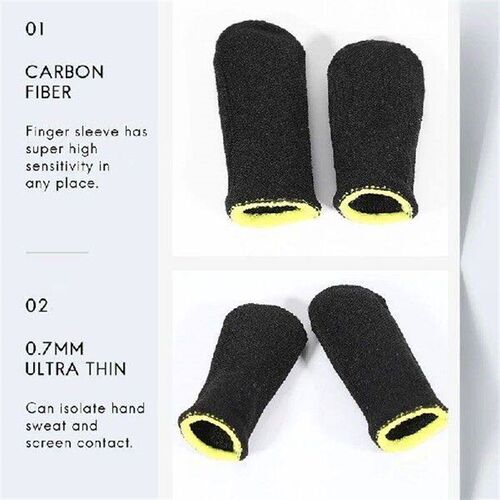 18-Pin Carbon Fiber Finger Sleeves For PUBG Mobile Games